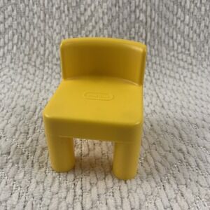 Vintage LITTLE TIKES Dollhouse Size YELLOW CHAIR Plastic 3" Tall  Replacement